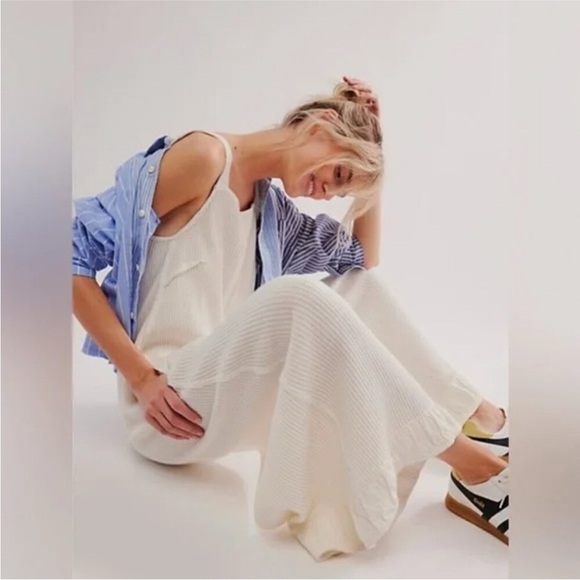 NWOT Free People Callie One-Piece Jumpsuit White Off-white - Picture 4 of 9